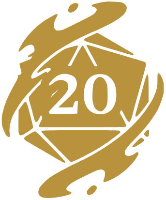 Glowing d20 illustration